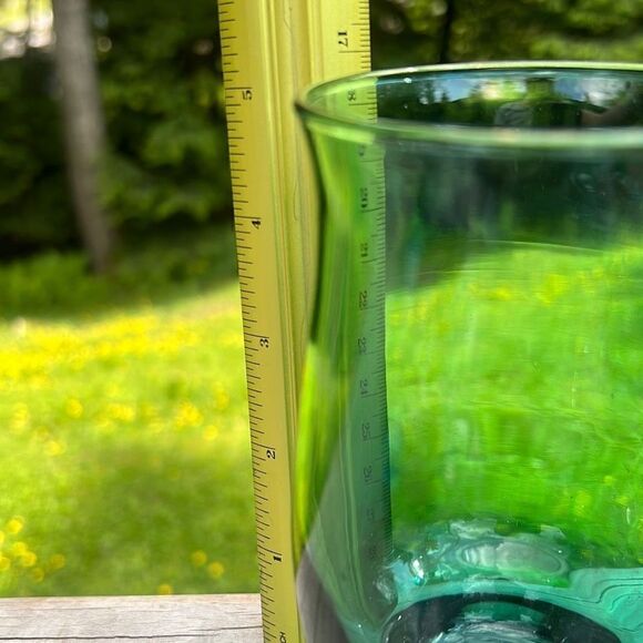 Vintage Juniper Green Footed Libbey Glasses - Picture 8 of 8